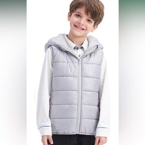 Kids Puffer Vest Boys Girls Toddlers Hooded Sleeveless Gilet W/Pocket NWOT